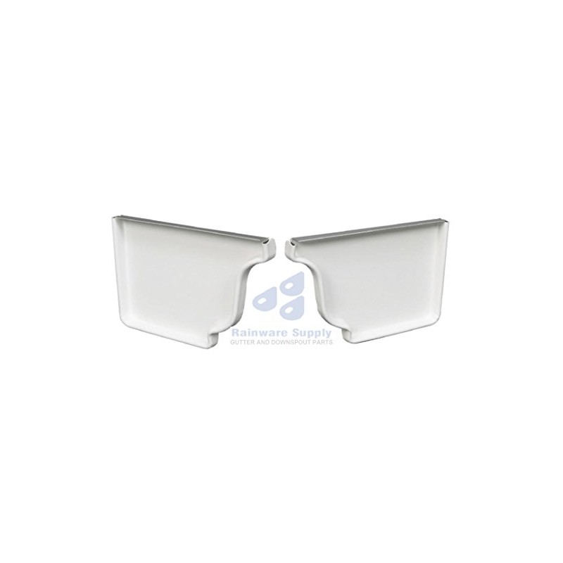 Rainware Supply 5-Inch Aluminum End Caps, Royal Brown or White,