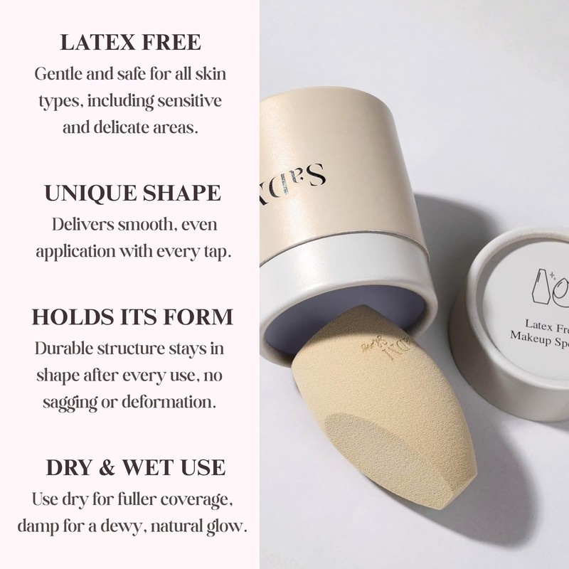 Champagne Gold Angled Corner Makeup Sponge | Precision Blender