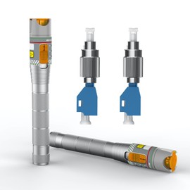 toolco 2 Pack Visual Fault Locator 50km with FC/LC Adapter Kit, Singlemode 9/125µm FC Male to LC Female Fiber Optic Light Pen for CATV Telecom and Maintenance Work