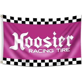 LCFhome Hoosier Racing Tire Flag banner flag (3x5ft,Heavy Duty, Durable 150D Polyester) 2 Brass Grommets Banner For Outdoor Room Man Cave