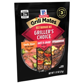 McCormick Grill Mates Griller's Choice Beef Marinade Mix, 1.12 oz (Pack of 12)
