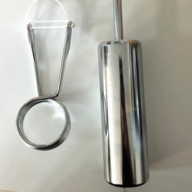 OBALOGI ​Weight Stack Pin Extender - 10mm & 8mm Dual Fit, Secures Olympic Plates, 6 Magnet Anchoring, Up to 130lbs Capacity, Cable Machine & Home Gym (Steel)​ (Ø 10mm)