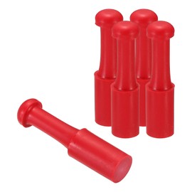 PATIKIL 10mm Stamp Rubber Round Handle, 5 Pack Rubber Knobs Stamp Mounts Drawer Pulls for Stamp Making DIY Crafting Scrapbooking, Red