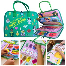 My Pray & Play Busy Board Book - Quiet Felt Activity Book for Catholic Children -Interactive Learning Tool for Mass, Church, Travel, and Bible Learning - Brother Francis/Saintly Heart