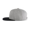 Pacific Headwear Standard Wool Blend Snapback Cap, Light Heather/Black
