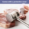 Dual-Sided 2-in-1 Stainless Steel Meat Tenderizer Tool, Meat Mallet Hammer