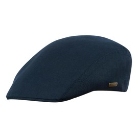 Sterkowski Gecko Flat Cap | 100% Linen Super Light Summer Hat with Cotton Sweatband, navy, 57