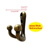 Mokife Pack of 5 Vintage Bronze Coat Hooks Double Wall