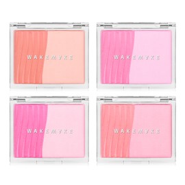 Wakemake sheer layering dual blusher 5g - cheek non-pearl gradient powder / 웨이크메이크 쉬어 레이어링 듀얼 블러셔 5g - 치크 무펄 그라데이션 가루