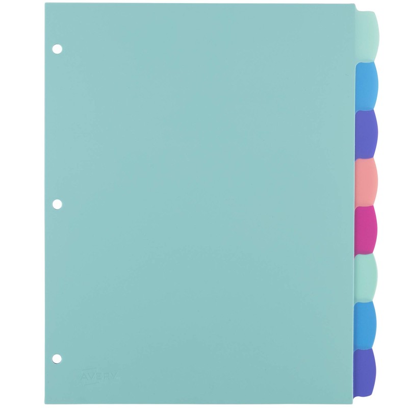 Avery Write & Erase Dividers for 3 Ring Binders, 8