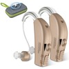 Noise Cancelling Rechargeable Hearing amplifier for Seniors, Volume Control Amplifiers