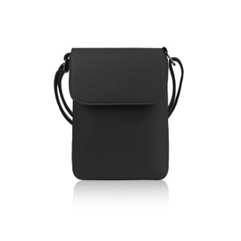Energather Women's Cross-Body Bags, PU Leather Cross body Bags for Women with Adjustable Strap, Crossbody Phone Bag with Magnetic Button for Shopping, Dating, Walk, Travel (black)