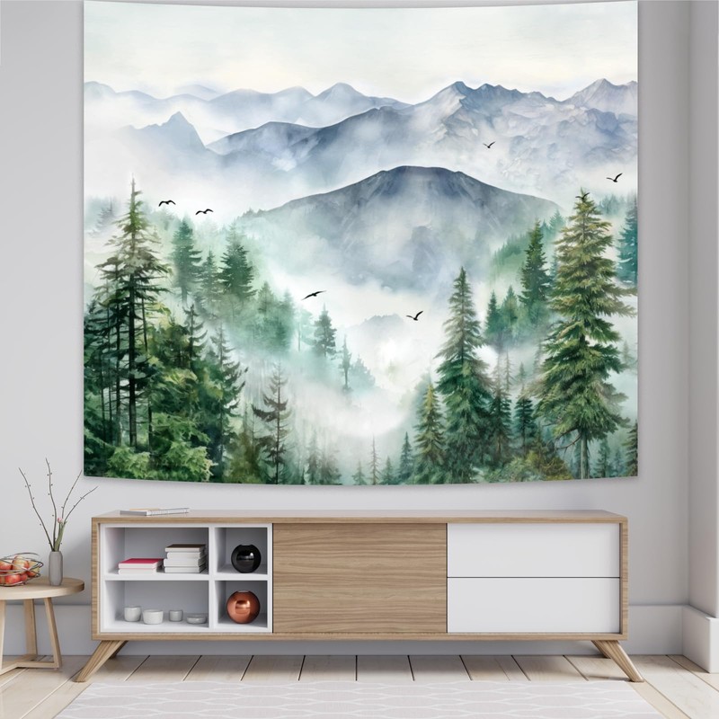 Avinyl - Tapiz de bosque de montaña para recámara, 150