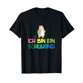 Ich bin ein Schulkind Bear First Day of School Boy Girl T-Shirt