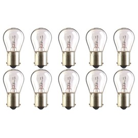 CEC Industries 7527 Miniature Bulb, 12V, 18W, S8 Shape, BA15s Standard Base (10-Pack)