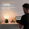 Folux Cordless Globe Glass Table lamp Black, 5200-mAh Rechargeable Orb