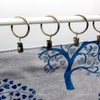 Coideal Curtain Rings with Clips Silver 55mm,10 Pack Extra Large