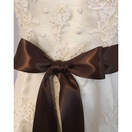 Filan Double Face Satin Ribbon 1 Inch x 25 Yards Double Sided Solid Polyester Ribbon for Gift Wrapping Party Hair Braids Bow Shower Decoration floral Arrangement Craft Supplies, Brown