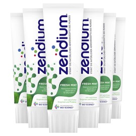 Zendium Toothpaste (For a Naturally Fresh Breath Fresh Mint with Proteins and Enzymes) (6 x 75ml)