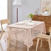 Warm Home Designs Oblong Tablecloth 60 x 120 Inches. Champagne
