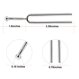 Tuning Fork with A440Hz Stainless Steel Tuning Fork, Cleaning Cloth and Black Storage Bag for Musical Standard Instruments Violin Guitar Tuner Devices
