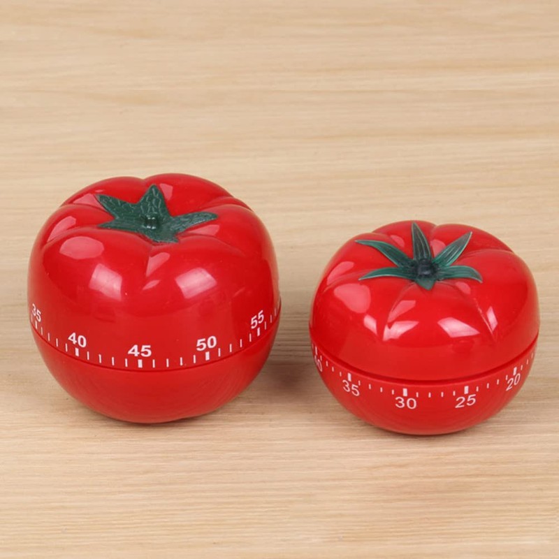 DOITOOL 2PCS 60 Minute Kitchen Timer Cute Tomato Shape -