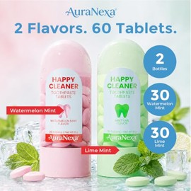 Whitening Toothpaste Tablets – Remineralizing Nano Hydroxyapatite Chewable Toothpaste with Xylitol & Probiotics, Gentle Fluoride-Free Clean, Fresh Wat