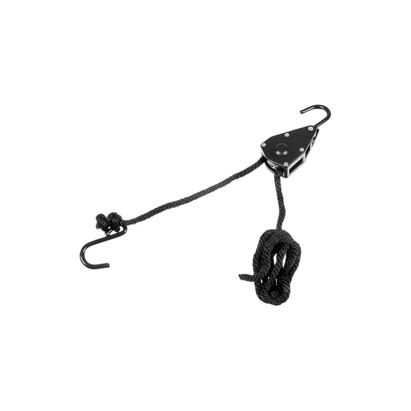 MFH Tension Rope with Ratchet Lock Black (9 mm, 2