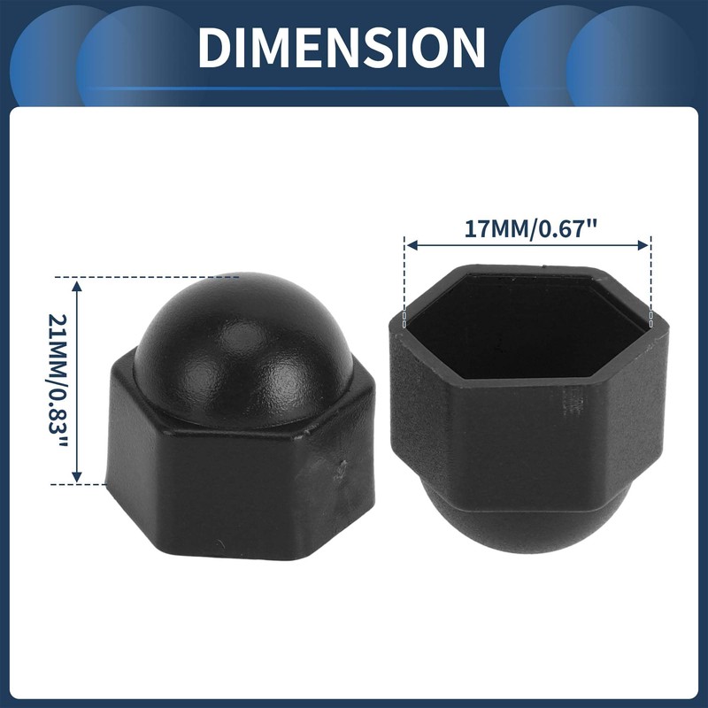 INFINAUTO Wheel Lug Nut Bolt Exterior 17mm Rims Tire Nut