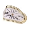 Melting Clock Plastic Retro Decorative Electroplated Metal Paint Desk Table