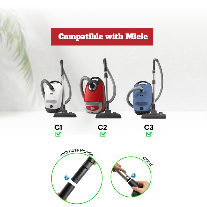 For Miele 2Pack Round Horsehair Dust Brush Vacuum Attachments Accessories