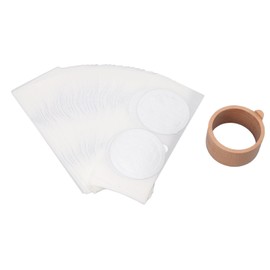 Disposable Aluminum Foils Lids Coffee Capsule Cups with Wooden Stand for Vertuoline Self Adhesive Sealing Film Sticker Type 1