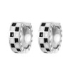 QLUYCKW Checkerboard Earrings for WomenGold Filled Black And White Plaid