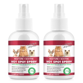 VOSIFSDIY Hot Spot Spray for Cats, Itch Relief for Cats, Relieve Irritated Skin, Long Lasting Moisturizing, Emotional Soothing,Pure Plant-Based Ingredients-100ml(2PCS)