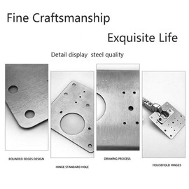 6 PCS Hinge Repair Plate,Stainless Steel Fix The Hinge Side Plate Repair Piece with Mounting Screws for Wood,Kitchen,Cabinet Door,Furniture, Shelves