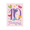Junapack 12 Invitations for 10th Birthday Girl Butterflies