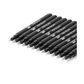 Mr. Pen- Drawing Pens for Artists, 0.1mm, 12 Pack, Black Artist pens, Micro Pens for Drawing, Ink Pens for Drawing, Sketch Pens, Micro Pen, Fineliner Pens, Bible Journaling Pens, Fine Point