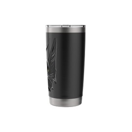 A Black Bat Cat With Large Ears And Wings In A Gothic Style Stainless Steel Insulated Tumbler