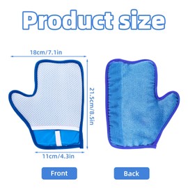 lasuroa Pet Grooming Glove for Cats & Dogs, Double Sided Electrostatic Pet Hair Remover Removal Glove for Bathing Deshedding Grooming Carpets & Furniture Cleaning