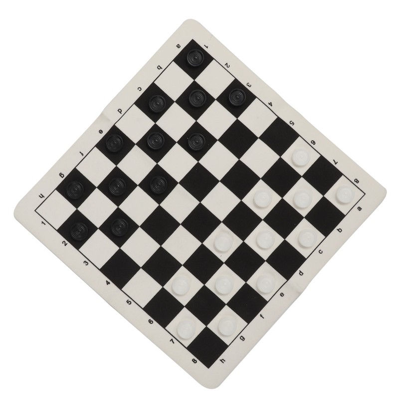Chess Checkers Set 13.8in Board 2 in 1 Anti Slip