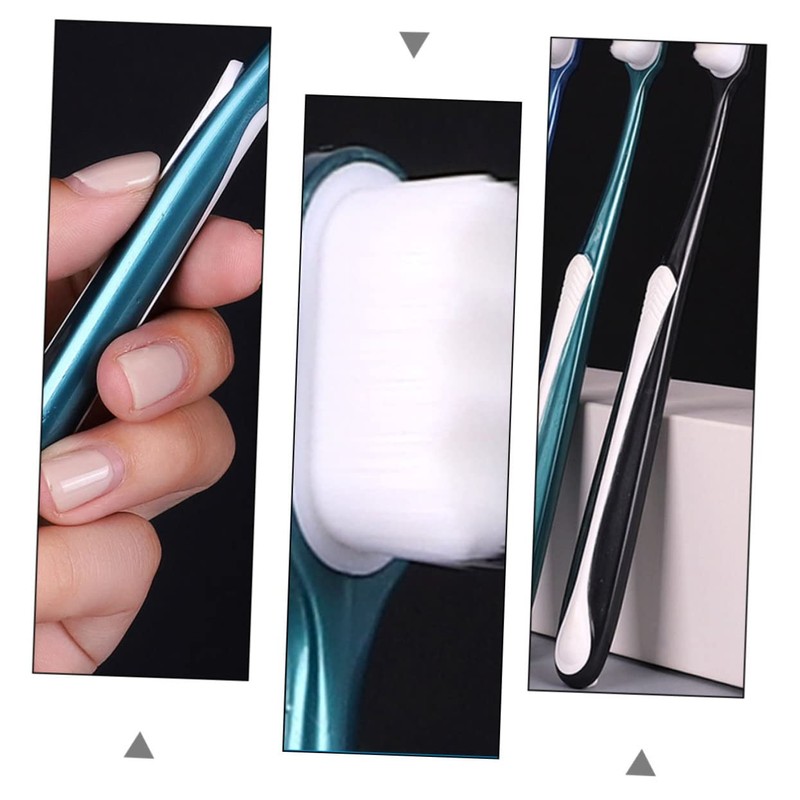 NOLITOY 4pcs Soft Bristle Toothbrushes for Adults Ergonomic Design Random