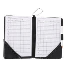 KOMBIUDA Golf Score Keeping Book Stylish Pu Leather Golf Scorecard Protector Pencil for Tracking for Men and Women