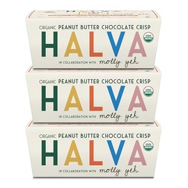 HEBEL & CO | 3 Pack Peanut Butter Chocolate Crisp Halva | Certified USDA Organic, Gluten Free, Kosher & Vegan, 8 oz Each