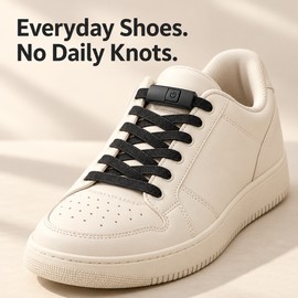 Elastic No-Tie Flat Shoelaces with Press-Lock Closure – Easy-On Sneaker Laces for Kids and Adults