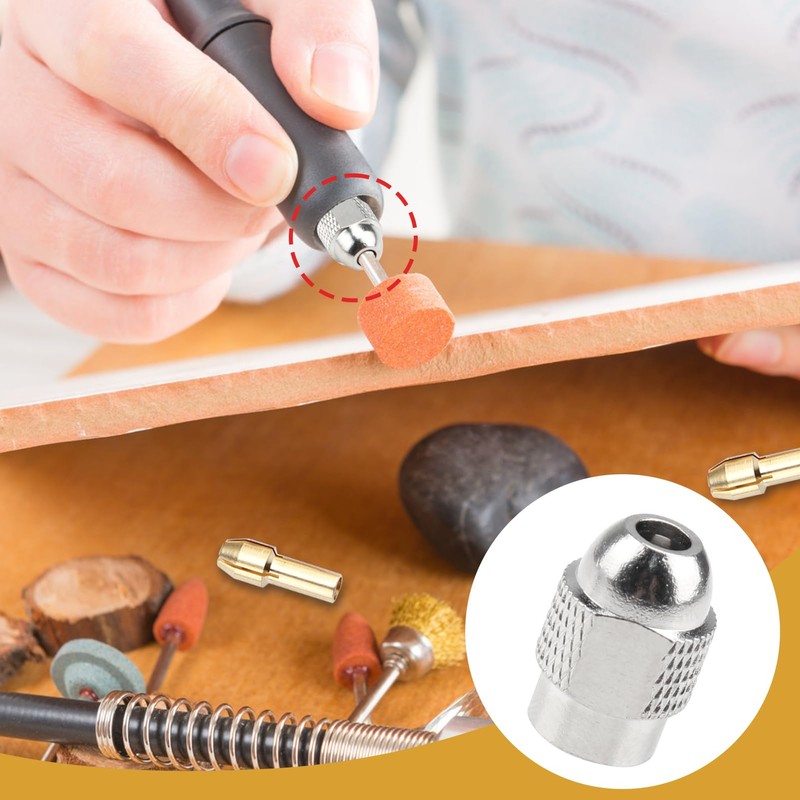 15Pcs Multi Chuck Set for Dremel Collet Nut Kit Brass