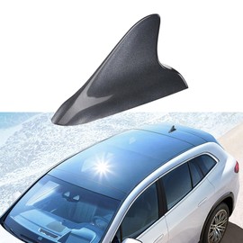 Augeny Car Shark Fin Antenna, Universal Auto Roof Dummy Aerial Decoration with Adhesive Tape, Radio Signal Roof Antenna Decoration, Vehicle Exterior Antenna Decor Accessories (Gray)