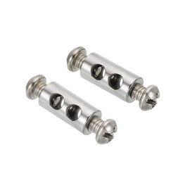 TOP-VIGOR 20cs Rope Clips, Steel Cable Clamps 3mm 3.5mm Double Holes Wire Lock Rope Fittings Clip with M4 x 0.7 Screws for Cable