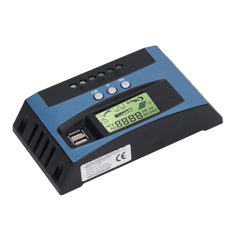 MPPT Solar Charge Controller 12V 24V Auto Identification LCD Display