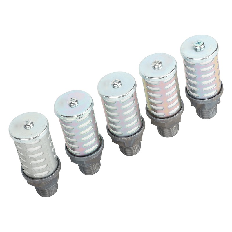 5Pcs Pneumatic Air Compressor Muffler High Pressure Resistant Air Exhaust