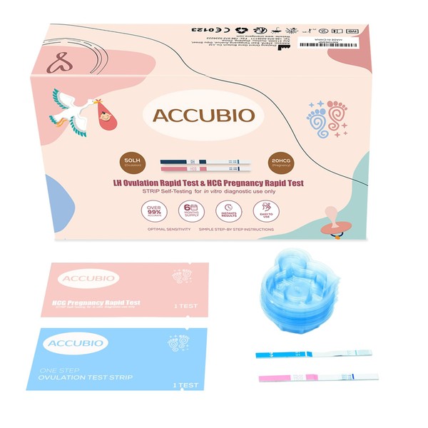 ACCUBIO 50 Ovulationstest und 20 Schwangerschaftstest Frühtest, über 99% Genauer